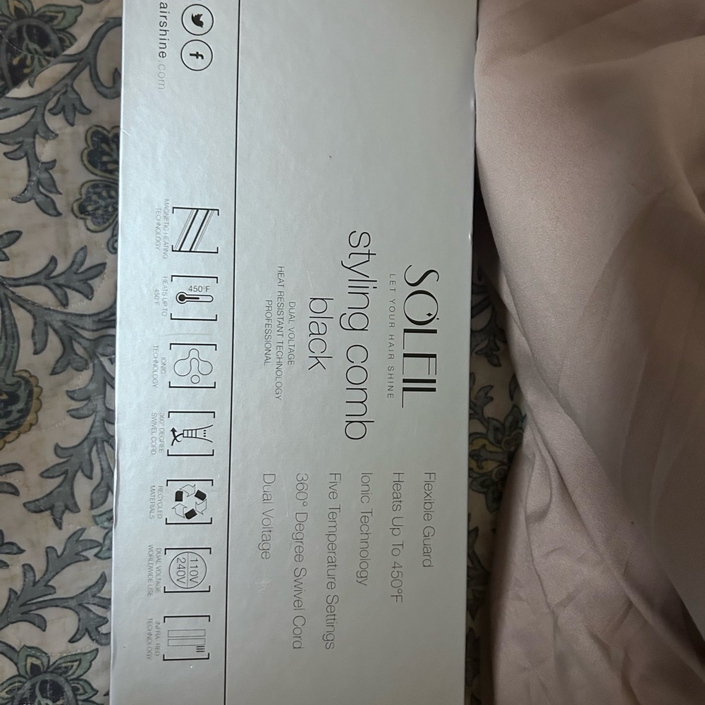 Soleil Black Styling Comb